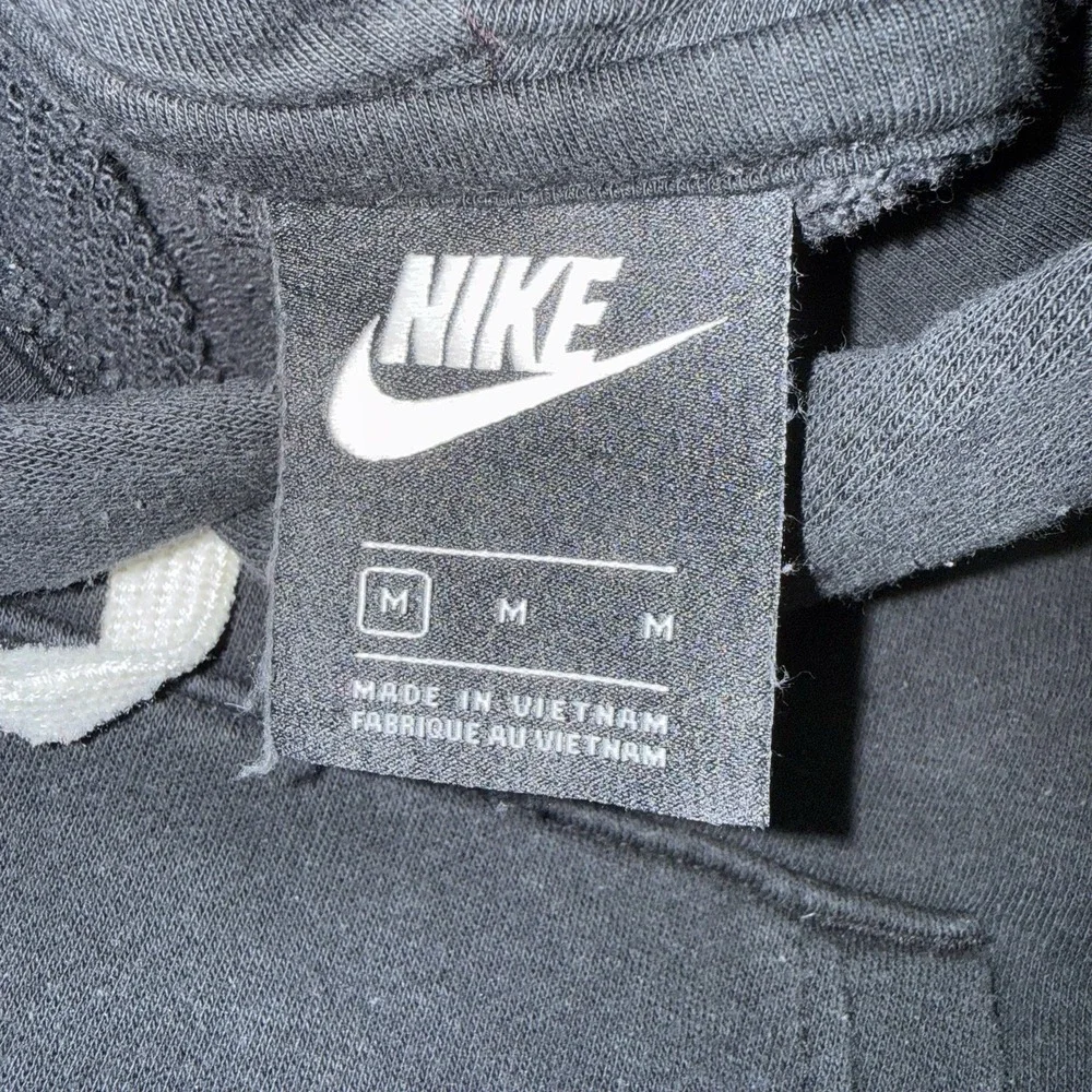 Vintage Nike Black Hoodie Sweatshirt Men's M Red Center Logo Swoosh Black Tag